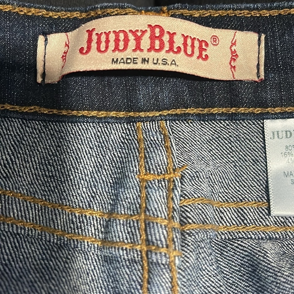 Judy Blue Made in the USA Dark Denim Button Fly Skinny Jeans Size 9 - Picture 6 of 6